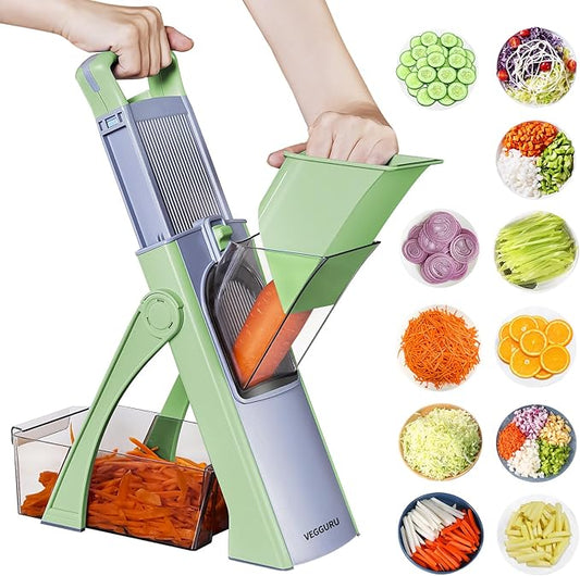 Safe Mandoline Slicer For Kitchen, Thickness Adjustable Vegetable Food chopper, 5 in 1 Potato Slicer Food Fruit Julienne Cutter For Home Fast Meal Prep