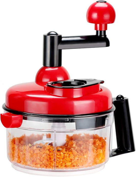 KEOUKE Onion Chopper Food Chopper- Hand Crank Food Processor Chops chili, Vegetable, Nuts, Fruits, Salad with a Egg Separator