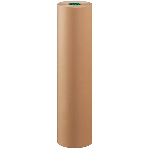 Aviditi Unbleached Butcher Paper Rolls, 36 Inches, Kraft, 1 Roll, FDA Compliant, Food Grade Wrapping Paper, Made in The USA