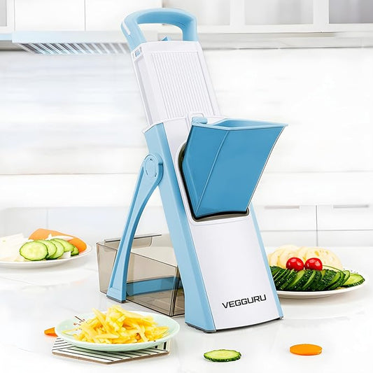 Safer Vegetable Chopper, Thickness Adjustable Mandoline Food Slicer, Onion Chopper Potato Slicer Tomato Cutter Dicer, Multifunctional Kithcen Food Fruit Chopper