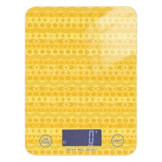 Food Scale Kitchen Scale Food Scales Digital Weight Grams and Ounces Small Electronic Food Scale for Baking Cooking Yellow Fish