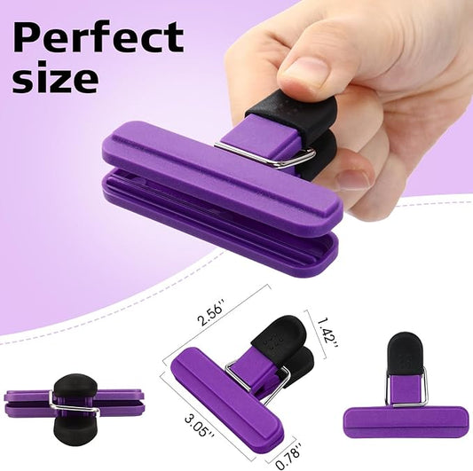 20 Pcs Chip Bag Clips Plastic Heavy Duty Food Bag Clips Heavy Seal Grip for Food Storage Snack, 3.07 x 2.56 x 1.46 Inch(Multicolor)