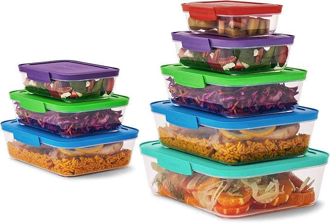 Sistema Nest It Food Storage Containers with Lids, 8-Pack