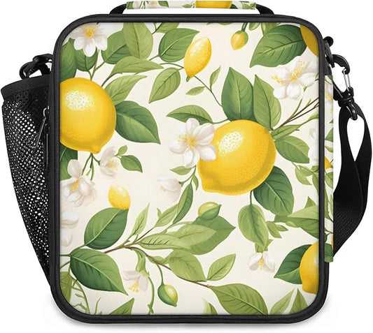 Lemon Fruit Lunch Bag Personalized Insulated Lunch Bag Reusable Lunch Box Picnic Travel Lunch Tote Bag Snack Bag