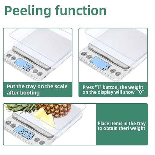 Upgraded Larger Size Digital Food Scale Weight Grams and OZ, 10kg/1g Kitchen Scale for Cooking Baking, High Precision Electronic Scale with LCD Display
