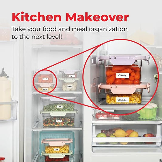 MESS Dissolvable Food Labels for Containers -Blank,1x2 50" Mason Jar Labels - Dissolvable Labels Work in 30 Seconds – Removable Freezer Labels for Food Containers - Canning Labels - Kitchen Stickers