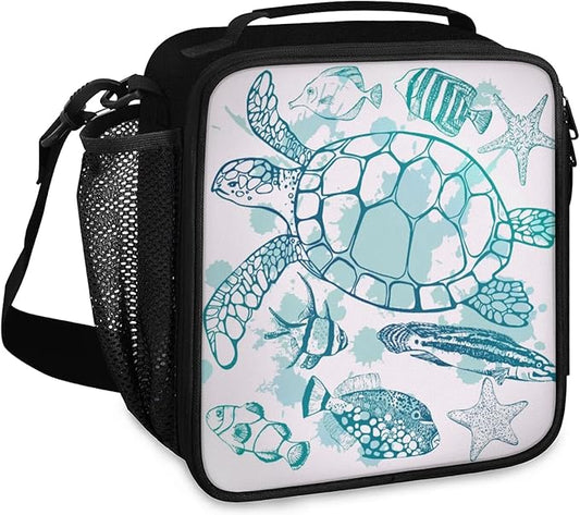 Lunch Bag Personalized Sea Turtle Ocean Lunch Bag Gifts Insulated Lunch Bag Reusable Lunch Box Picnic Travel Lunch Tote Bag Snack Bag