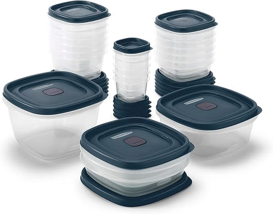 Rubbermaid EasyFindLids Food Storage Containers in Special-Edition Insignia Blue, 42 Piece