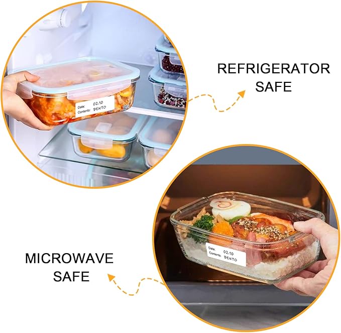 500pcs Food Labels,1 x 3 Inch Freezer Labels Removable for Food Containers, Mason Jar, Water/Oil/Tear Resistant,No Residue Food Storage Labels Perfect for Kitchen
