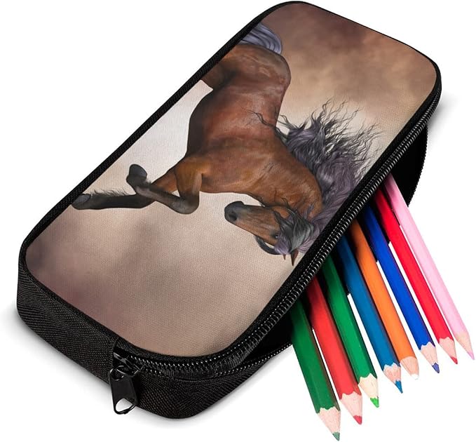 Horse Backpack, Horse Backpacks For Girls Bundle 3 Pieces for Teens, Boys and Girls Horse Includes Bookbags, Insulated Lunch Bag and Pencil Case Perfect for School and Everyday Use.