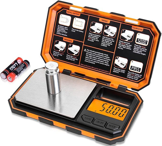 Fuzion Digital Pocket Scale, 200g x 0.01g, 6 Units Conversion Mini Scale with LCD Display, Tare Function for Food, Jewelry, Medicine, Coffee (Battery Included)