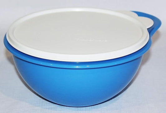 Tupperware (1) Thatsa Bowl Mini 6 Cup Rain Drop Blue and White