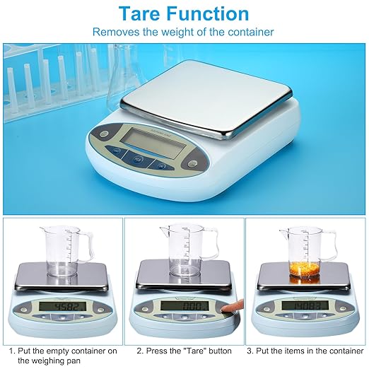 PATIKIL Lab Scale 1000gx0.01g, High Precision Electronic Analytical Balance Sensitive, Digital Precision Scale with 500g Calibration Weights for Jewelry Laboratory Science