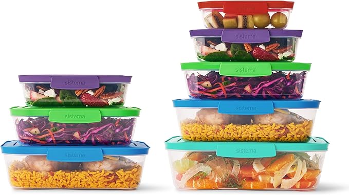 Sistema Nest It Food Storage Containers with Lids, 8-Pack
