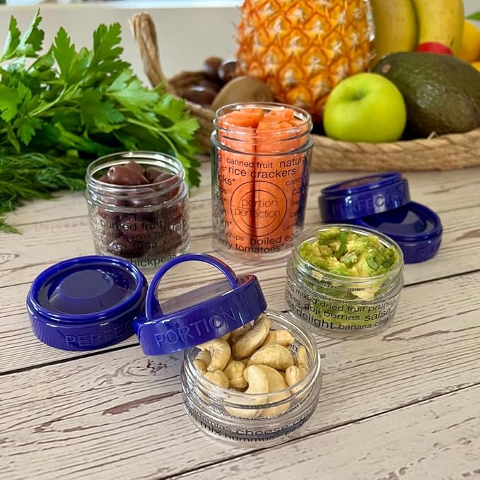 Bariatric Portion Control - Meal Prep Glass Containers 3pk with 100 Cal Snack Container Set, Practical Meal Prep, Gastric Sleeve, Bypass or Band with Protein, Carbs & Veg