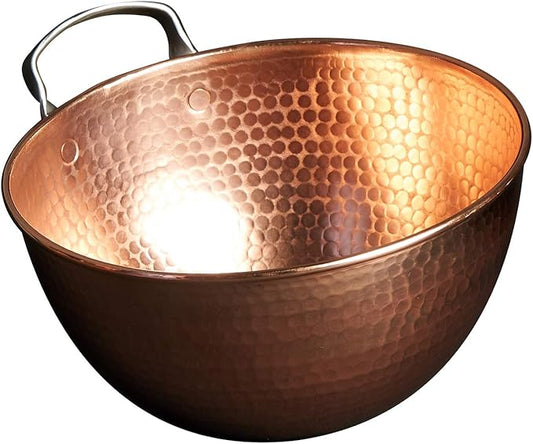 Sertodo Copper Mixing Bowl | 1.5 qt, 8-inch diameter | 100% Pure copper, heavy gauge, hand hammered | Whip egg whites to perfection | Not for salads