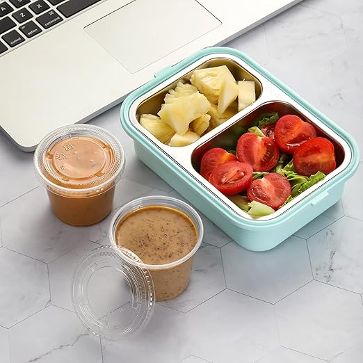 Portion Cups With Lids, 240 Sets - 5.5 oz Airtight, Stackable Souffle Cups, Salad Dressing & Sauce Containers for Lunch, Party, Trips