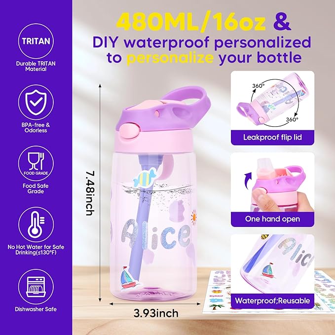 JYPS Mermaid Bento Box for Kids with Insulated Lunch Bag, Lunch box Set with kids water bottle,Sauce Container,Ice Pack,Utensils,Perfect Lunch Container for Girls and Toddlers Back to School Age 7-15