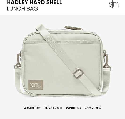 Simple Modern Hadley with Shoulder Strap | Lunch Box for Kids, Teens, and Adults | Insulated Bag for Girls, Boys, Women, Men | Meal Containers with Exterior and Interior Pockets | Almond Birch