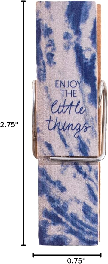 Karma Chip Clips - Bag Clips - Potato Chip Bag Clips - Colorful and Fun Bag Clips for Food and Storage - One Size - Blue Shibori
