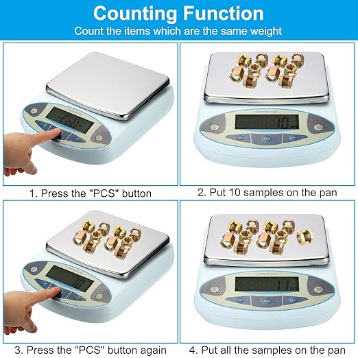 PATIKIL Lab Scale 1000gx0.01g, High Precision Electronic Analytical Balance Sensitive, Digital Precision Scale with 500g Calibration Weights for Jewelry Laboratory Science
