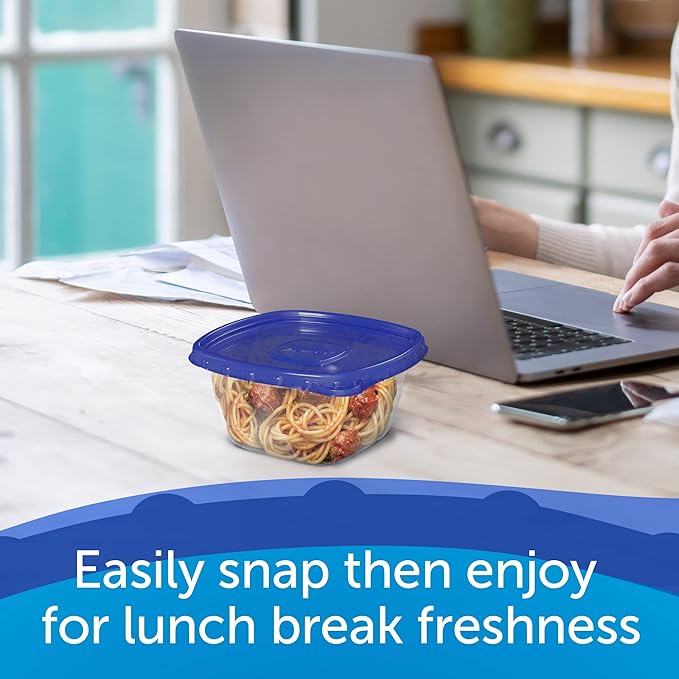 Ziploc Food Storage Meal Prep Containers Reusable for Kitchen Organization, Smart Snap Technology, Dishwasher Safe, Deep Rectangle, 16 Count