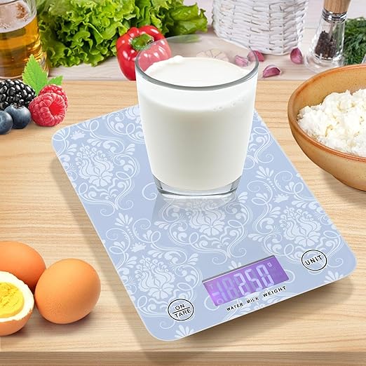 Food Scale Kitchen Scale Food Scales Digital Weight Grams and Ounces Small Electronic Food Scale for Baking Cooking Retro Light Blue