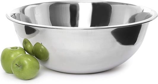Ybmhome YBM HOME Stainless Steel Mixing Bowl - Premium Polished Mirror Nesting Metal Bowl for Cooking and Serving, Stackable for Convenient Storage-5 Quart,1175, silver
