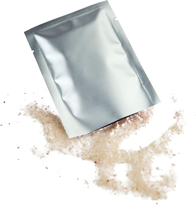 QQ Studio 100 PCS Metallic Mylar Foil Open Top Sealable Bags (8x12cm(3.1x4.7"), 100x Silver)