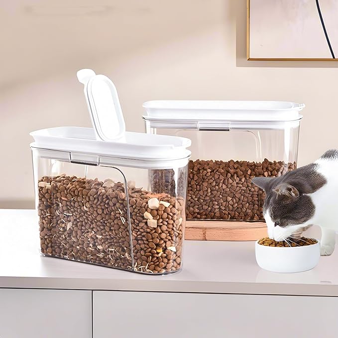 2 Pack Cereal Containers Storage, 4L/135.2oz Airtight Food Storage Container, Kitchen Storage Containers for Kitchen & Pantry Flour, Rice, Pasta, Pet Food