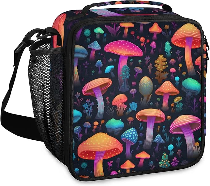 Lunch Bag Personalized Mushroom Lunch Bag Insulated Lunch Bag Reusable Lunch Box Picnic Travel Lunch Tote Bag Snack Bag