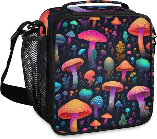 Lunch Bag Personalized Mushroom Lunch Bag Insulated Lunch Bag Reusable Lunch Box Picnic Travel Lunch Tote Bag Snack Bag
