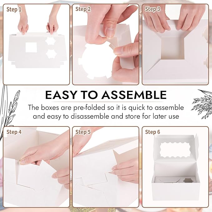 16 Packs Bento Cake and Cupcake Clear Lid with 2 Cupcake Holes - Cake and Cupcakes Boxes - Pastry Sweets Bento Box with Cupcake Insert for Family Birthday Party Mother's day(1+2/16Pcs)