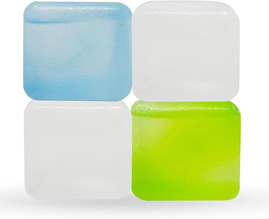 Reusable 2" Ice Cubes – BPA-Free, Distilled Water Filled – Chill Cocktails, Wine, Iced Coffee, Lunchboxes, Minor Injuries, Cold Packs – Large Cubes – 4 Pack
