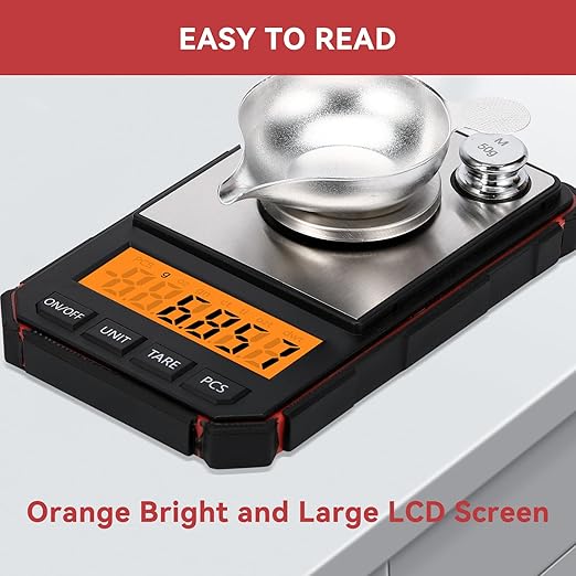 TADA Digital Milligram Scale 100g/0.001g Pocket Mg Scale for Weighing Powders, Jewelry, with Cal Weight, Tweezer, Metal Powder Pan