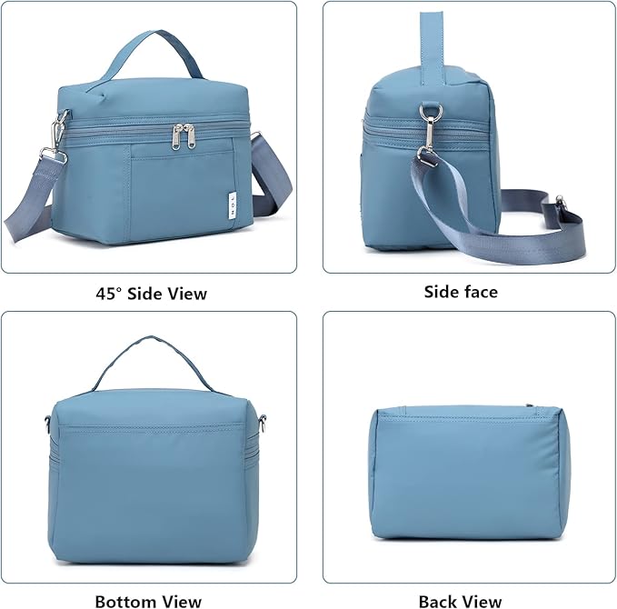 NOL Natural Organic Lifestyle Insulated Lunch Bags for Women Cooler Bag Lightweight Nylon Waterproof Lunch Box For Work
