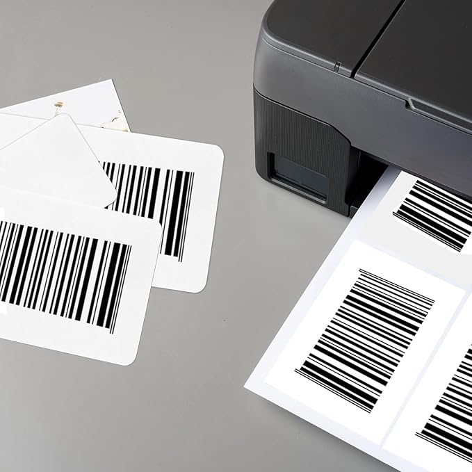 MECCANIXITY 500 Sheets Barcode Label 3 x 3 inch Printable Laser and Inkjet Labels Address Labels for Copier Mailing Shipping Labels File Folders Envelopes, 6 Per Page, 3000 Labels