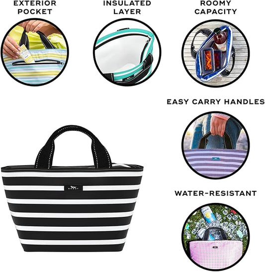 SCOUT Nooner Lunch Box - Lightweight, Insulated Lunch Bag with Outside Zip Pocket, Cooler For Women - Everyday, Beach Cooler