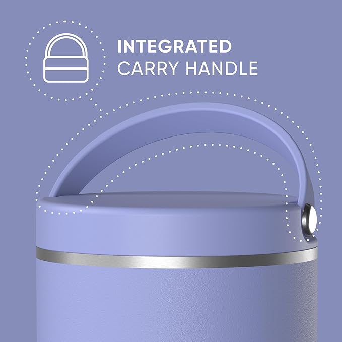 Hydrapeak 32oz Stainless Steel Vacuum Insulated Thermos Food Jar | Thermos for Hot Food and Cold Food, Wide Mouth Leak-Proof Soup Thermos for Adults, 10 Hours Hot and 16 Hours Cold (Periwinkle)