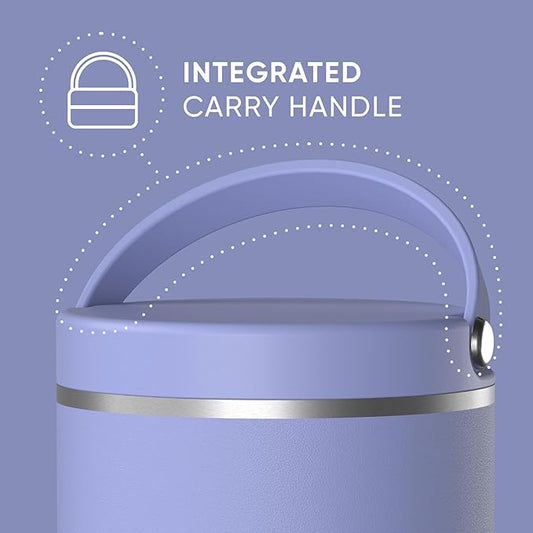 Hydrapeak 32oz Stainless Steel Vacuum Insulated Thermos Food Jar | Thermos for Hot Food and Cold Food, Wide Mouth Leak-Proof Soup Thermos for Adults, 10 Hours Hot and 16 Hours Cold (Periwinkle)
