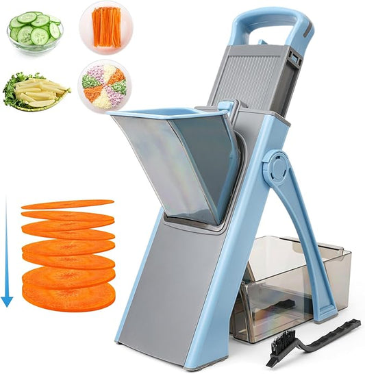 Upgrade Safe Mandoline Slicer Plus, Adjustable Potato Slicer, Vegetable Chopper Food Slicer, Fries Cutter, Veggie Salad Chopper Kitchen Chopping Artifact Christmas Gifts