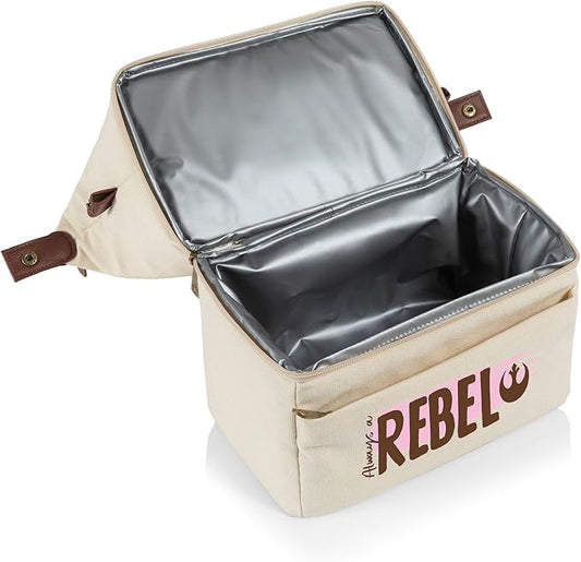 PICNIC TIME Star Wars Rebel Urban Lunch Bag, Cooler Lunch Tote, Insulated Lunch Bag, (Beige with Brown Accents)