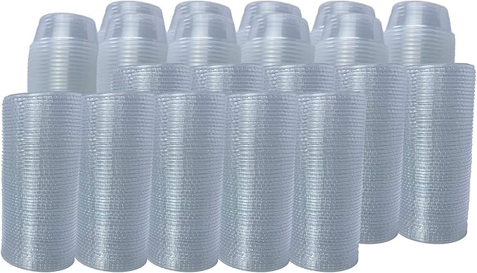 Reli. Condiment Cups with Lids, 1.5 oz (500 Sets, Bulk) Jello Shot Cups/Plastic Disposable Portion Cups (1 oz - 1.5oz Capacity) Portion/Souffle 1oz for Condiments, Bulk