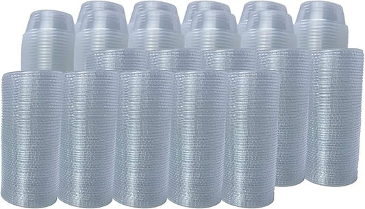 Reli. Condiment Cups with Lids, 1.5 oz (500 Sets, Bulk) Jello Shot Cups/Plastic Disposable Portion Cups (1 oz - 1.5oz Capacity) Portion/Souffle 1oz for Condiments, Bulk