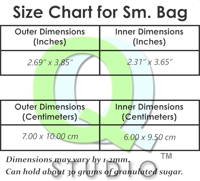 QQ Studio 100 PCS Metallic Mylar Foil Open Top Sealable Bags (7x10cm (2.7x3.9"), 100x Kraft)