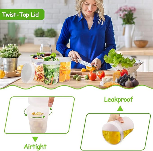 12 Pack Soup Deli Food Containers with Lids - 32 oz Airtight Plastic Freezer Food Storage Containers - Reusable Quart Containers with Lids for Meal Prep, Salads, Fruits, Oats