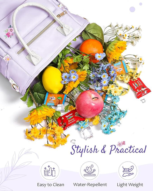 Deluxe Large Insulated Lunch Bag Box Women - Leakproof Waterproof Cooler with Multi Pockets Removable Strap for Work Picnic - Teacher Mothers Day Christmas Birthday Gifts