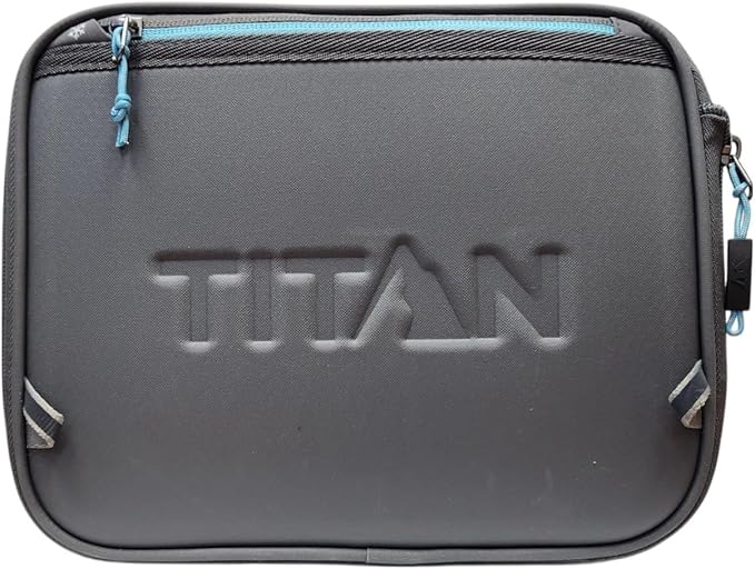 Arctic Zone Titan Fridge Cold Crush Resistant Expandable Lunch Bag - With Reusable Gel Ice Packs Plus Food Container Set - Gray and Blue