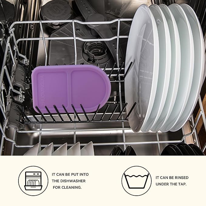 1 Pcs Silicone Reusable Snack Containers, 2-Compartment Dipping Containers with Lid,For refrigerated, outdoor takeout, portion controlled snack sauce containers (Purple,1 Pcs)