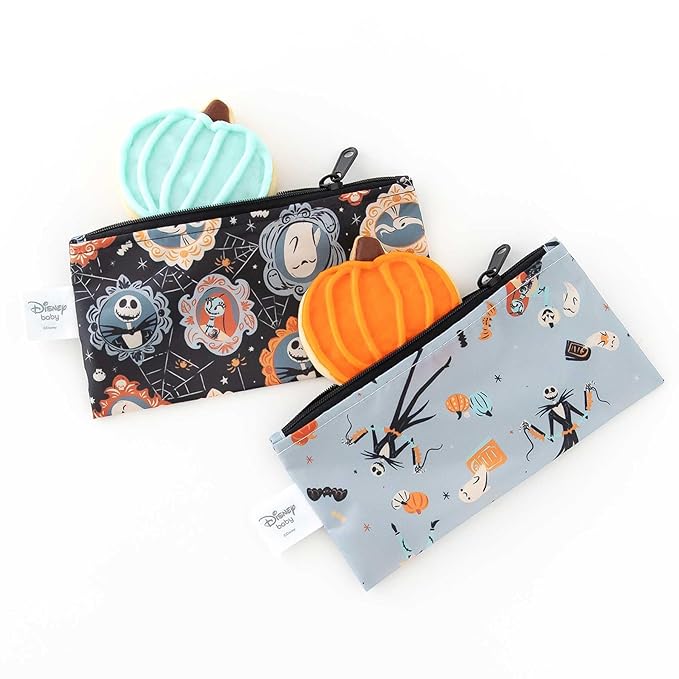 Bumkins Unisex Kid's Disney, E2 Nightmare Before Christmas-Sm, Snack Bag-2pk